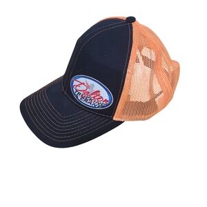 Rock Point Dalton Trucking & Crane Trucker Hat Navy Orange Snapback Mesh Cap